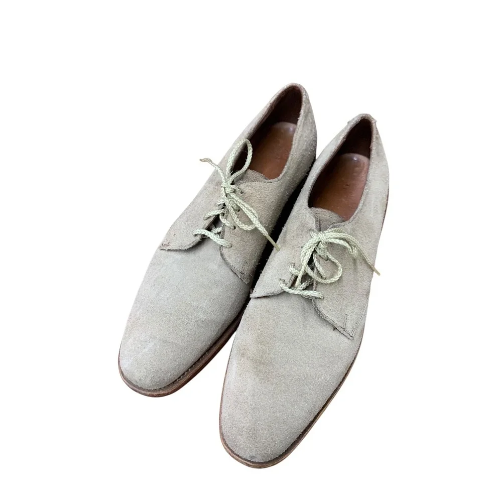 ALLEN EDMONDS MENS‎ TAN BEIGE BOONE OXFORD SUEDE1 Size 10 RR